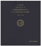 Apollo 8 Commemorative Stamp Set Issued to Jack Swigert -- In Swigert's Custom Folder & With Other Memorabilia Owned by Swigert Including His Signed Note to His Mom